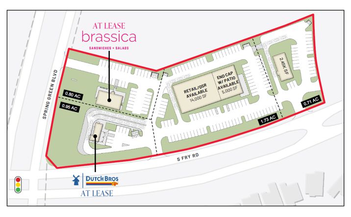 Pictures of Retail, Land property located at Nec Spring Green Blvd. & S. Fry Rd., Katy, TX 77494 for lease - image #1