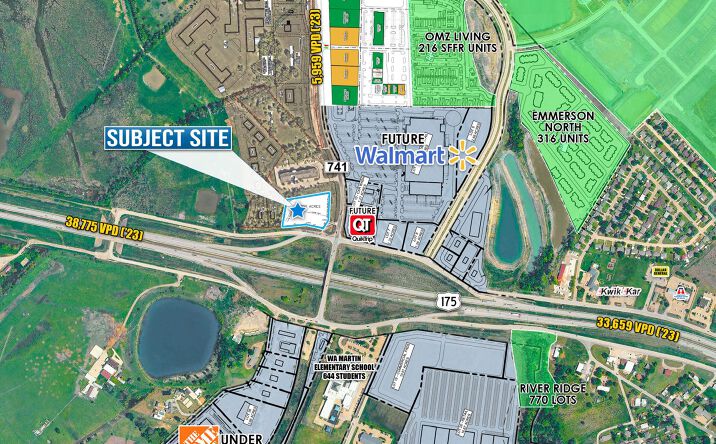 Pictures of Land property located at NWQ 741 & US-175 Frontage Rd, Crandall, TX 75114 for lease - image #1