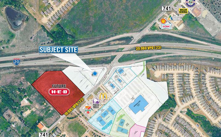 Pictures of Land property located at SWQ I-20 & FM 741, Forney, TX 75126 for lease - image #1
