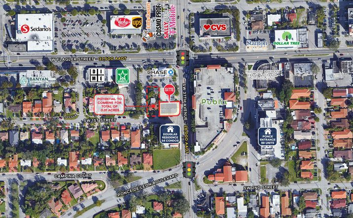 Pictures of Retail, Land property located at 3707 SW 1st St, Coral Gables, FL 33134 for lease - image #1