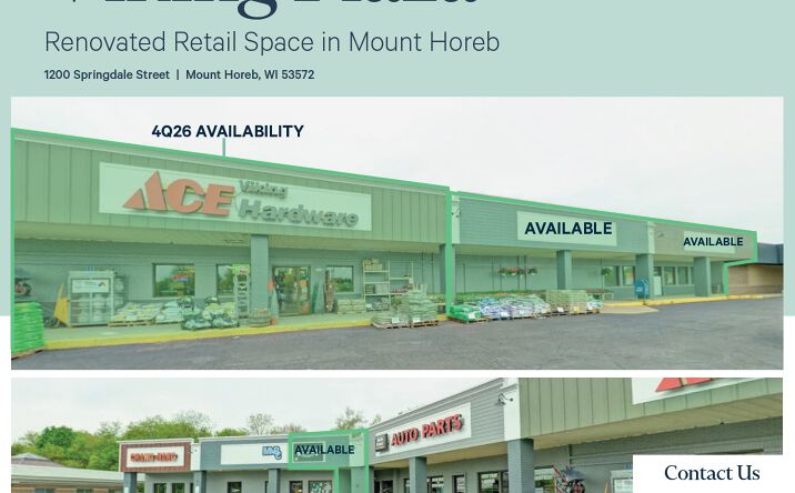 Pictures of Retail property located at 1200 Springdale St, Mount Horeb, WI 53572 for lease - image #1