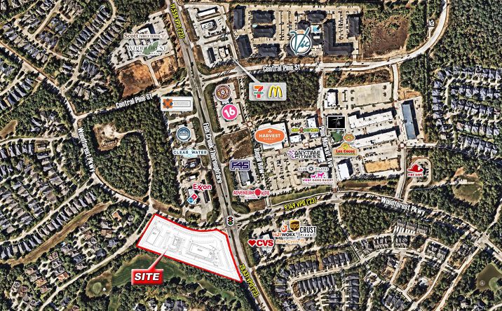 Pictures of Retail, Land property located at SWC of Fish Creek Thoroughfare and Woodforest Pkwy N, Montgomery, TX 77316 for lease - image #1