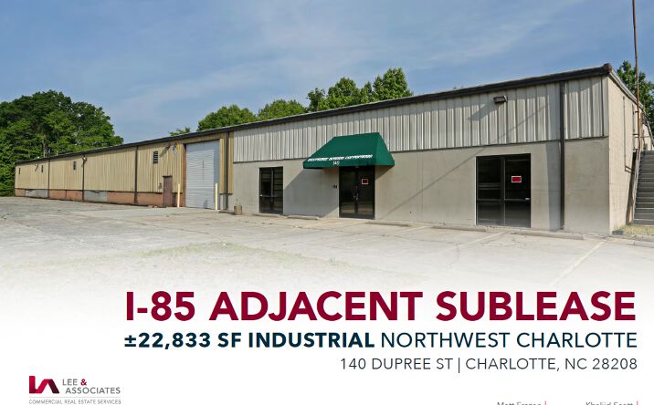 Pictures of Industrial property located at 140 Dupree St, Charlotte, NC 28208 for lease - image #1