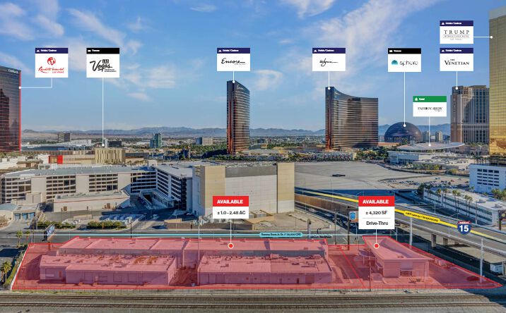 Pictures of Retail property located at 3117-3177 Sammy Davis Jr Dr, Las Vegas, NV 89109 for lease - image #1