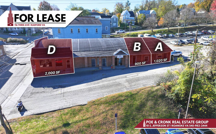 Pictures of Retail, Office property located at 116 3rd Ave, Radford, VA 24141 for lease - image #1