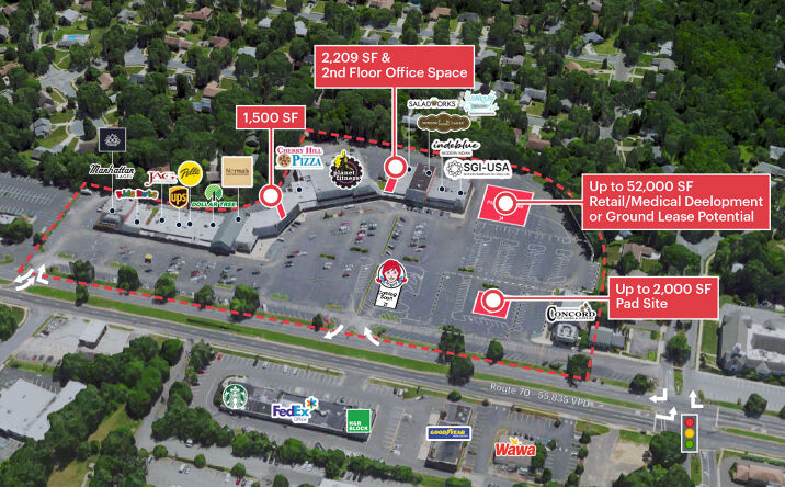 Pictures of Retail, Office property located at 1409 NJ-70, Cherry Hill Township, NJ 08034 for lease - image #1