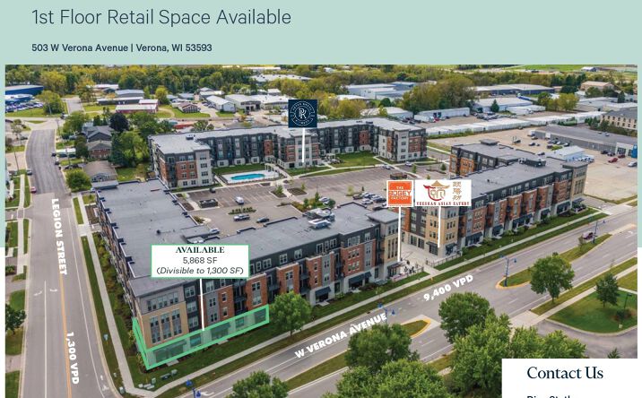 Pictures of Retail property located at 503 W Verona Ave, Verona, WI 53593 for lease - image #1