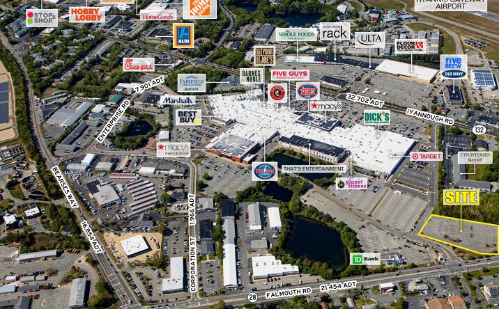 Pictures of Land property located at 180 Falmouth Rd, Hyannis, MA 02601 for lease - image #1