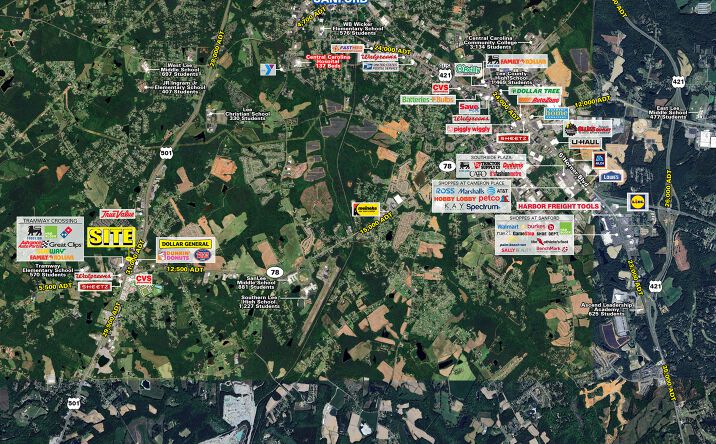 Pictures of Land property located at 2220 Jefferson Davis Hwy, Sanford, NC 27330 for lease - image #1