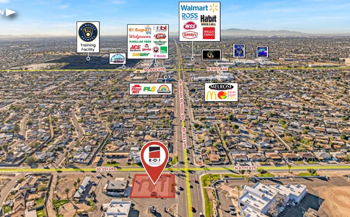 Pictures of Land property located at 4641 W Indian School Rd, Phoenix, AZ 85031 for lease - image #1