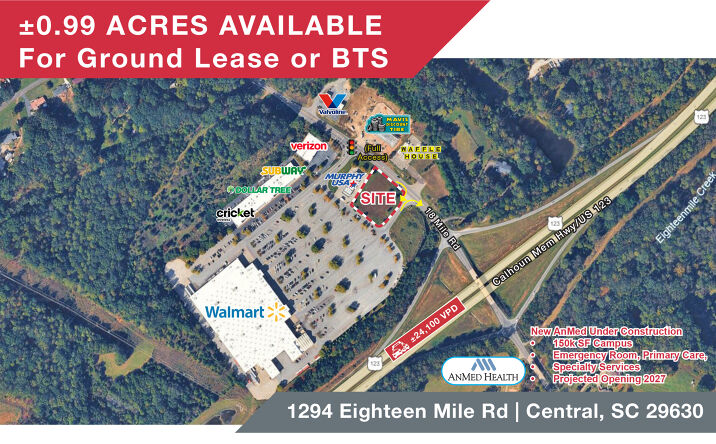 Pictures of Land, Retail property located at 1294 18 Mile Rd, Central, SC 29630 for lease - image #1