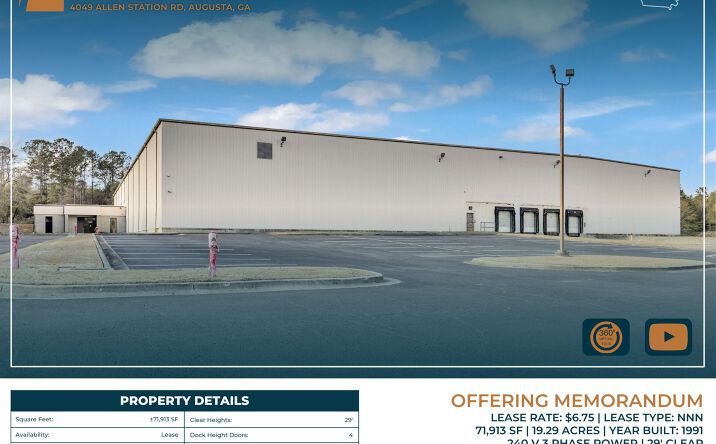 Pictures of Industrial property located at 4049 Allen Station Rd, Augusta, GA 30906 for lease - image #1