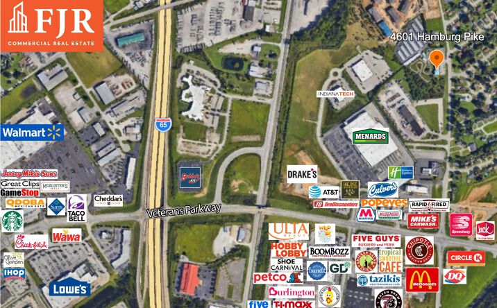 Pictures of Retail property located at 4601 Hamburg Pike, Jeff, IN 47130 for lease - image #1