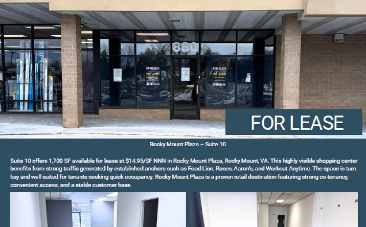 Pictures of Retail property located at 832 Tanyard Rd, Rocky Mount, VA 24151 for lease - image #1