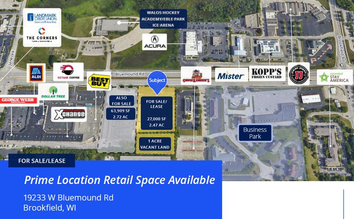 Pictures of Retail, Restaurant property located at 19233 W Bluemound Rd, Brookfield, WI 53045 for lease - image #1