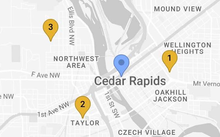 Pictures of Retail, Office property located at 207 1st Ave SE, Cedar Rapids, IA 52401 for lease - image #1