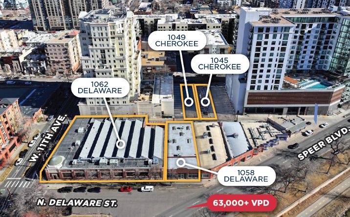 Pictures of Retail, Office property located at 1062 & 1058 Delaware, 1045 Cherokee St & 1049 Cherokee St, Denver, CO 80223 for lease - image #1