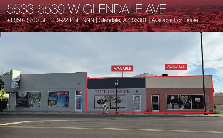 Pictures of Retail property located at 5533-5539 W Glendale Ave, Glendale, AZ, Glendale, AZ 85301 for lease - image #1