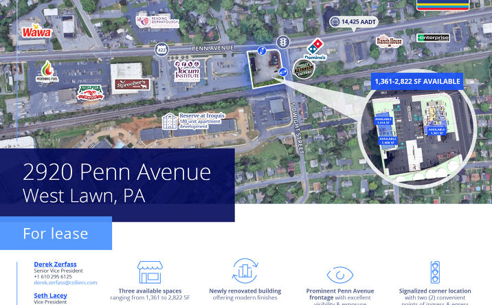 Pictures of Retail property located at 2920 Penn Ave, West Lawn, PA 19609 for lease - image #1