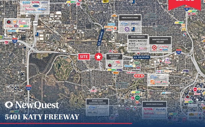 Pictures of Land, Retail property located at 5401 Katy Fwy, Houston, TX 77007 for lease - image #1