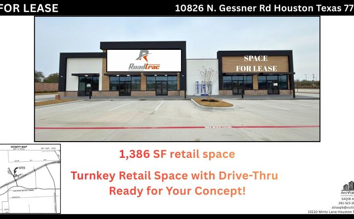 Pictures of Retail, Office, Restaurant property located at 10826 N Gessner Rd, Houston, TX 77064 for lease - image #1