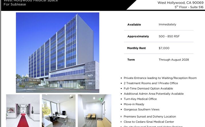 Pictures of Office property located at 9201 Sunset Blvd, West Hollywood, CA 90069 for lease - image #1