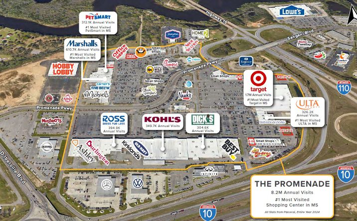 Pictures of Land, Restaurant, Retail property located at Bobby Eleuterius Blvd, D'Iberville, MS 39540 for lease - image #1