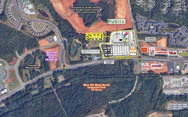 Pictures of Retail, Restaurant property located at Albemarle Rd & Rocky River Church Rd, Charlotte, NC 28227 for lease - image #1
