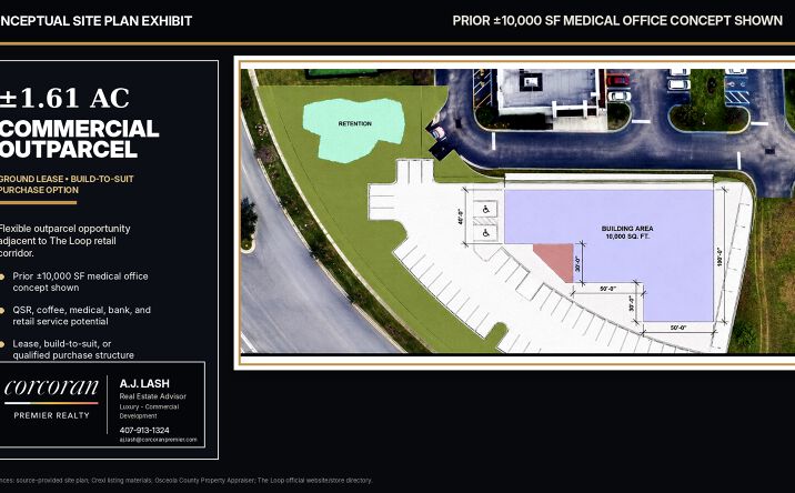 Pictures of Land property located at 0 Ball Park Rd Kissimmee, FL 34741 United States, Kissimmee, FL 34741 for lease - image #1