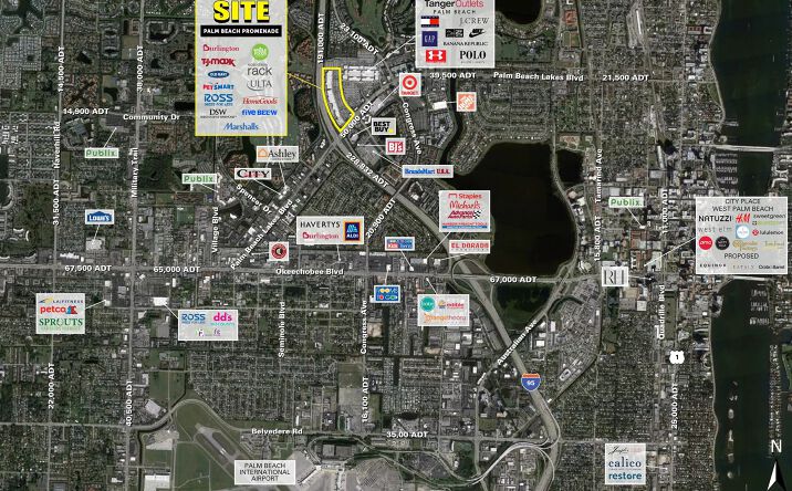 Pictures of Retail property located at 1801 Palm Beach Lakes Blvd, West Palm Beach, FL 33401 for lease - image #1