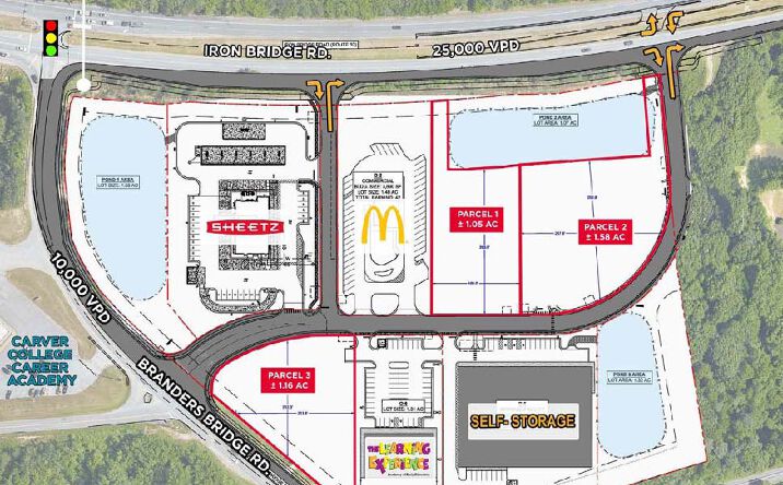 Pictures of Retail, Land, Restaurant property located at 12420 Iron Bridge Rd, Chester, VA 23831 for lease - image #1