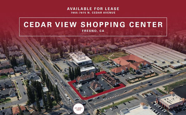 Pictures of Retail property located at 7955 N Cedar Ave, Fresno, CA 93720 for lease - image #1