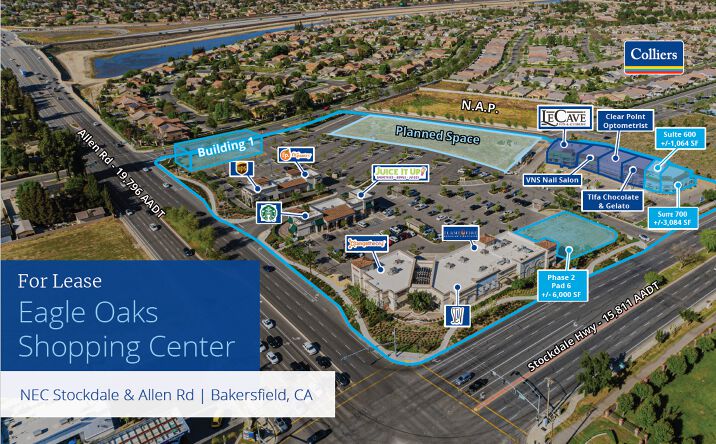 Pictures of Restaurant, Retail property located at NEC Stockdale Hwy & Allen Road, Bakersfield, CA 93314 for lease - image #1