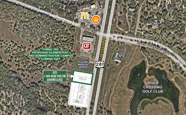Pictures of Retail, Land property located at Highway 281  and Rolling Creek, Spring branch, TX 78070 for lease - image #1