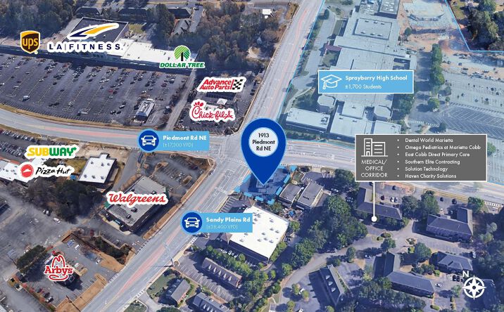 Pictures of Retail, Land property located at 1913 Piedmont Rd, Marietta, GA 30066 for lease - image #1