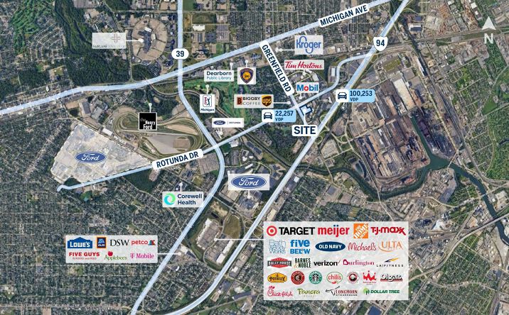 Pictures of Retail, Land property located at 3200 Greenfield Rd, Dearborn, MI 48120 for lease - image #1