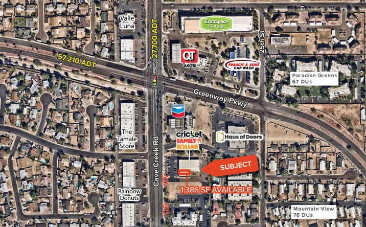 Pictures of Retail, Office property located at 15813 N Cave Creek Rd, Phoenix, AZ 85032 for lease - image #1