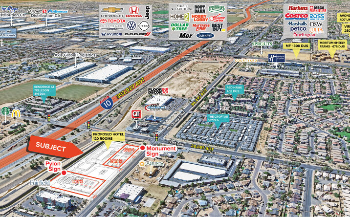 Pictures of Land, Retail, Restaurant property located at 9075 W McDowell Rd, Tolleson, AZ 85353 for lease - image #1
