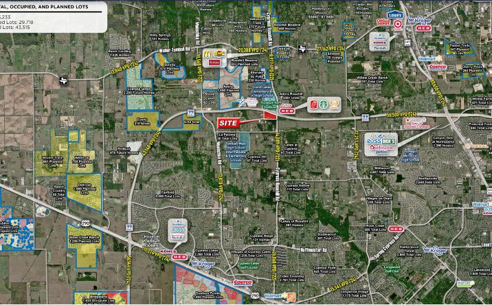 Pictures of Retail, Land, Restaurant property located at Nwc of I-10 & Grandway Parway, Baytown, TX 77523 for lease - image #1