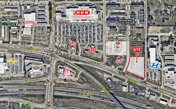 Pictures of Retail property located at 3315 Fort Worth Hwy, Hudson Oaks, TX 76087 for lease - image #1
