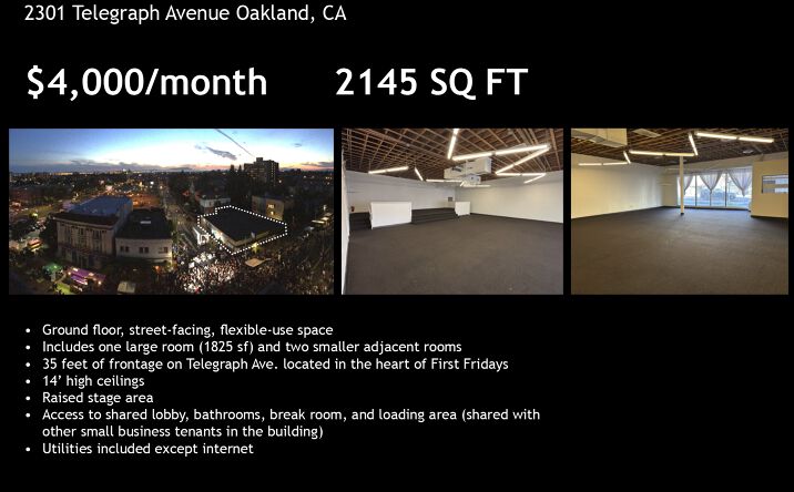 Pictures of Retail, Office, Special Purpose property located at 2301 Telegraph Ave, Oakland, CA 94612 for lease - image #1