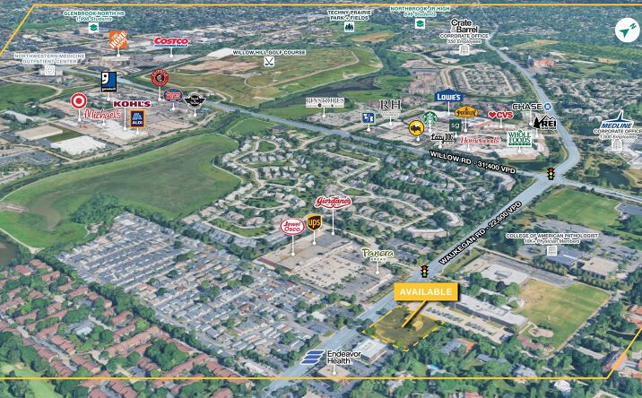 Pictures of Retail, Land property located at 281 N Waukegan Rd, Northfield, IL, Northfield, IL 60093 for lease - image #1