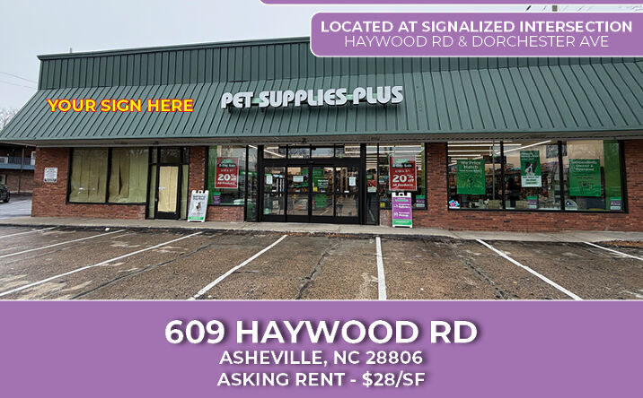 Pictures of Retail property located at 609 Haywood Rd, Asheville, NC 28806 for lease - image #1