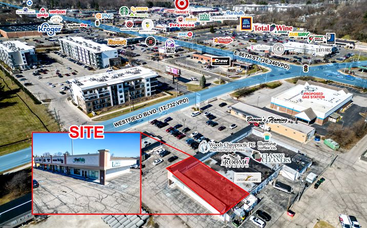 Pictures of Retail property located at 8503 Westfield Blvd, Indianapolis, IN 46240 for lease - image #1
