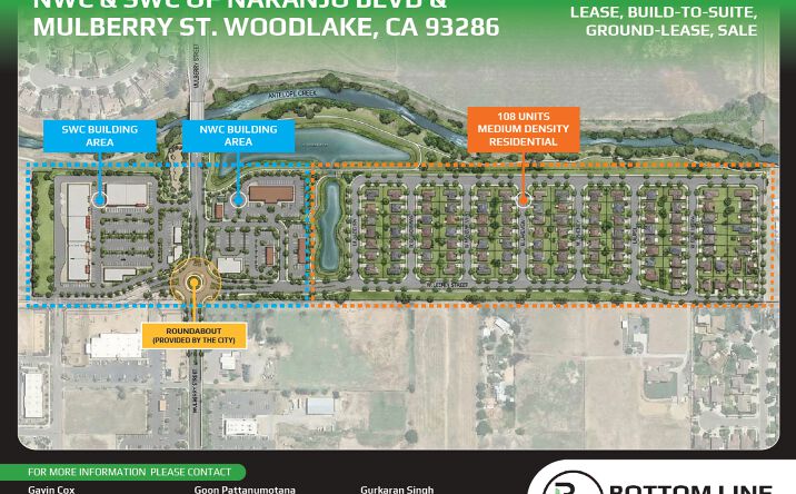 Pictures of Restaurant, Special Purpose, Retail property located at Naranjo Blvd. & Mulberry St. Woodlake CA 93286, Woodlake, CA 93286 for lease - image #1