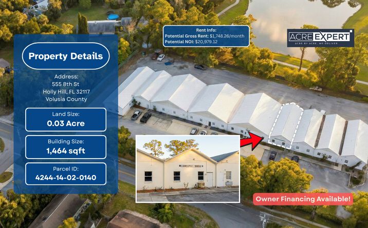 Pictures of Industrial property located at 555 8th St, Holly Hill, FL 32117 for lease - image #1