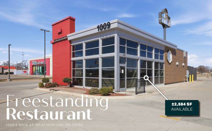 Pictures of Retail, Restaurant property located at 1009 E Main St, Weatherford, OK 73096 for lease - image #1