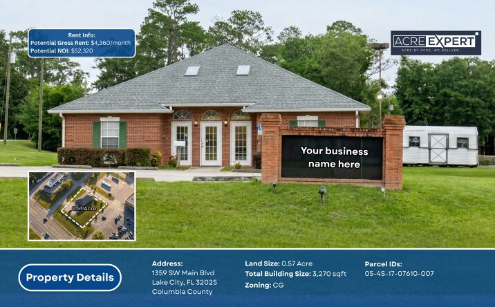 Pictures of Office property located at 1359 SW Main Blvd, Lake City, FL 32025 for lease - image #1