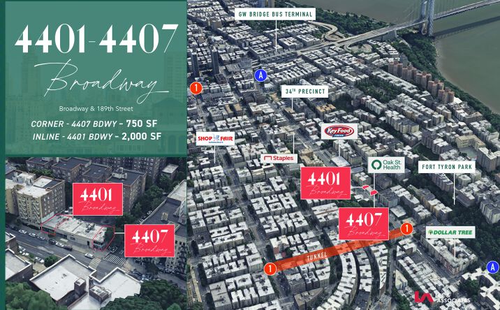 Pictures of Office property located at 4401 Broadway, New York, NY 10040 for lease - image #1