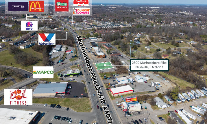 Pictures of Retail property located at 2600 Murfreesboro Pike, Nashville, TN 37217 for lease - image #1